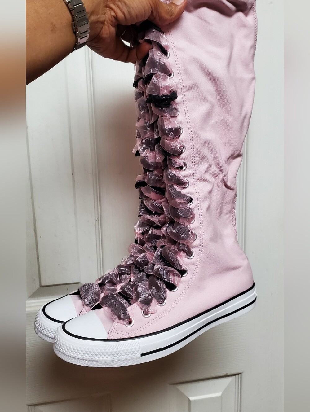 NEW Converse All Star Baby Pink Knee-High Sneakers